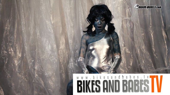 357 Rebeka Black cosmic airbrush costume cosplay with wig - BRAVO MODELS MEDIA | Clips4sale